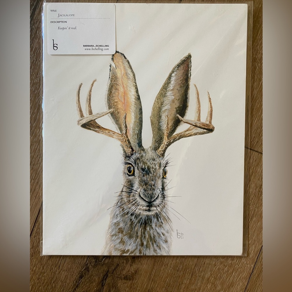 Jackalope art print Barbara Schelling nursery playroom